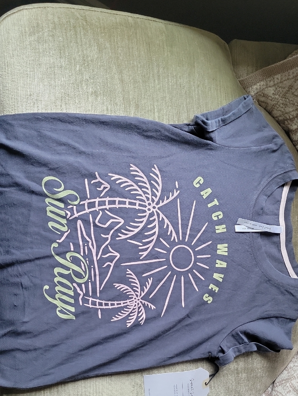 Sun Rays "Catch Waves" Short Sleeve Tee - Navy